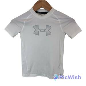 UNDER ARMOUR Under Armor kids Kids короткий рукав t рубашка ребенок одежда спорт внутренний нижняя рубашка Club ysm(130cm)White