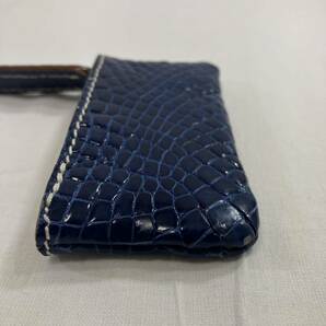 F.CLIO エフクリオ men's メンズ レザー 革製 小銭入れ 小物 クロコ size:10×5cm collar:BLU ブルーの画像3