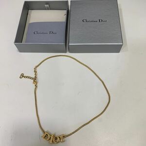 CD/Dior/イニシャルロゴ/可動式/ネックレス/ゴールド/トップ有/レディース　ディオール　ヴィンテージ　チョーカー