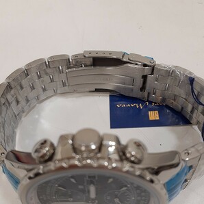 【未使用】 Salvatore Marra サルバトーレマーラ メンズ腕時計 SM-7006 デイト クロノグラフ ブラック文字盤 クォーツ 電池切れの画像8