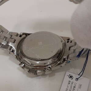 【未使用】 Salvatore Marra サルバトーレマーラ メンズ腕時計 SM-7006 デイト クロノグラフ ブラック文字盤 クォーツ 電池切れの画像9