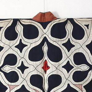 【TAKIYA】7261 『アイヌ民族衣装 カパラミプ』 白布切抜文衣 木綿 刺繍 民藝 antique kimono textile 古美術 時代の画像4