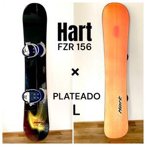 ハート HART FZR 156cm プラテアード PLATEADO Ｌサイズ スノーボード キャンバー バインディング ビンディング スノボ snowboard