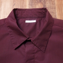 Lサイズ 5分袖ブロードオーバーサイズシャツ ジーユー メンズ GU 古着 ボルドー LX28_画像6