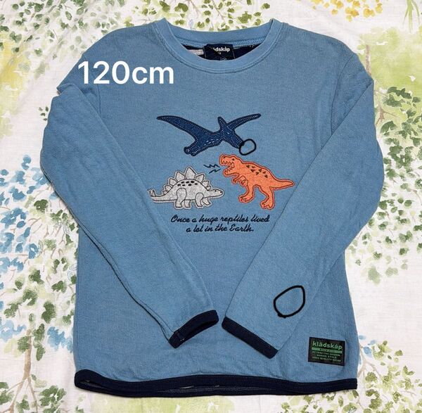 kladskap 120cm カットソー トレーナー ロンT Tシャツ 長袖 恐竜 男の子 キッズ 可愛い