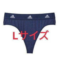 Lサイズ！即決！adidasアディダス女性用 Tバック 下着 ブルマ レディース【吸汗速乾】ショーツ 女性 婦人 パンツ スポーツ ネイビー 紺