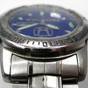 ■ 3/10電池交換済 ホンダロゴ ブルー文字盤 メンズクウォーツ 腕時計 ■ HONDA 動作品 ダイバー の画像3