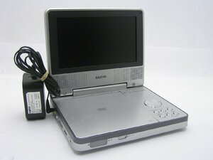 ★ハローカメラ★9850 SANYO PORTABLE LCD MONITOR & DVD PLAYER ACアダプタ付 リモコン欠品 市販DVD再生確認 1円スタート 即決有り