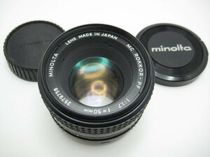 ★ハローカメラ★9568 ミノルタ MINOLTA MC.ロッコール 50ｍｍ F1.7 【:要清掃】動作品ジャンク 現状 1円スタート 即決有り