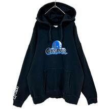 美品★L★X-girl エックスガール CASPERキャスパーコラボ SWEAT HOODIE パーカー ブラック 黒_画像2