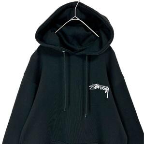 美品★L★Stussy ステューシー ITP Roses ビッグロゴ フラワー 花柄 パーカー ブラック 黒の画像4