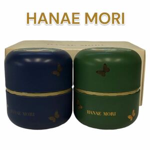 HANAE MORI ハナエ モリ お茶缶 白椿×蝶々柄 2缶セット アンティーク 1円スタート