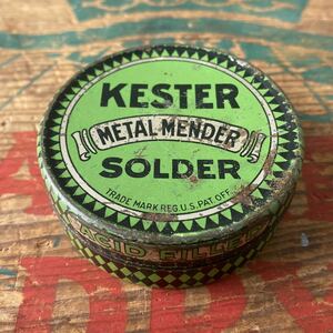 【1960s USA vintage】tin can 缶 KESTER