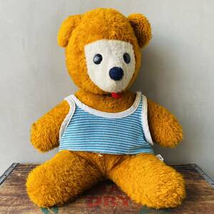 【1975 USA vintage】Crocker National Bank teddy bear くま ぬいぐるみ