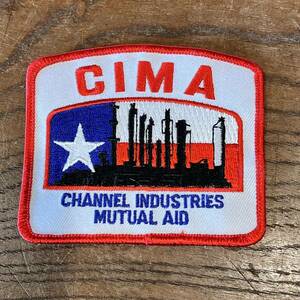 【USA vintage】ワッペンCIMA Channel Industries Mutual Aid 企業ロゴ　アメリカ　ビンテージ