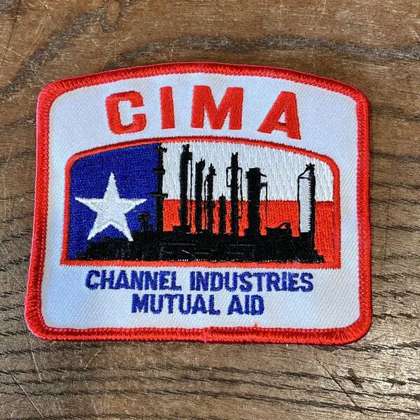 【USA vintage】ワッペンCIMA Channel Industries Mutual Aid 企業ロゴ　アメリカ　ビンテージ