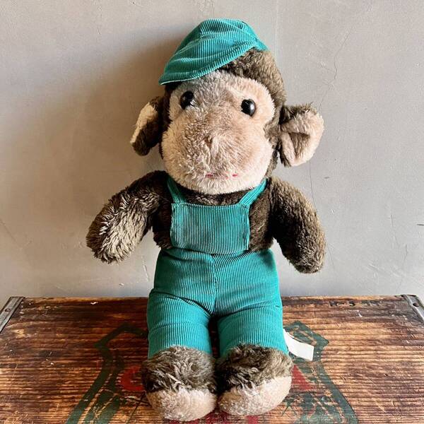 【USA vintage】80s INTERPUR Monkey Plush ぬいぐるみ 猿 アメリカ ビンテージ