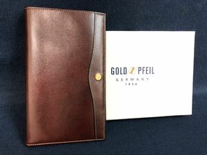  GOLD PFEIL ゴールドファイル OXFORD オックスフォード カードケース パスケース 本革 牛革 レザー 未使用 保管品