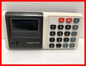 ▼【CASIO カシオ MINI CM-604 電子計算機 電卓 カリキュレーター 昭和レトロ 通電OK 中古】（NF240305）246-799