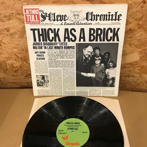 UK ORIGINAL初版■JETHRO TULL/THICK AS A BRICK■CHRYSALIS CHR 1003■新聞ジャケ■UKオリジナル■ジェスロ・タル■