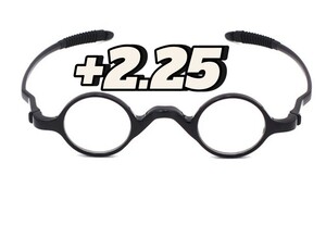 度数+2.25　デザイン001黒　老眼鏡　シニアグラス