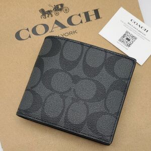 新品　COACH　折り財布　メンズ