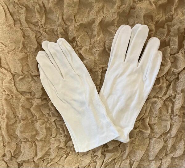 綿薄手袋　白手袋　2双組