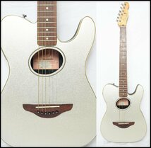 ★Fender Acoustic★TELECOUSTIC Silver Metallic テレキャスター型 エレアコ フェンダー★_画像1