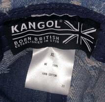 KANGOL Denim Mashup Bucket K5296 XL カンゴール デニム バケット バケットハット メトロハット インディゴブルー ブルー ネイビー 紺 青_画像5