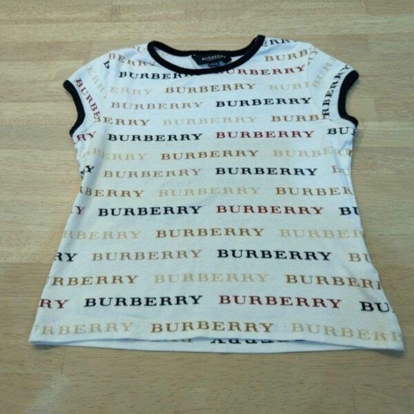 100cm BURBERRY 総ロゴTシャツ バーバリー トップス 子供服