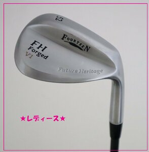 ●値下1円～！レディース！程度良！FOURTEEN★フォーティーン　FH フォージド V1 ウェッジ　52°FT51Wカーボン　L　(60575