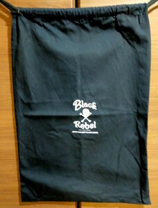 【Rude gallery BLACK REBEL】 黒巾着ルードギャラリーブラックレーベル　ブラック ブーツ入れ シューズ袋