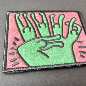 【ワッペン】Keith haring キースヘリング　刺繍ワッペン8×7cm ワッペン Keith Haring パッチ