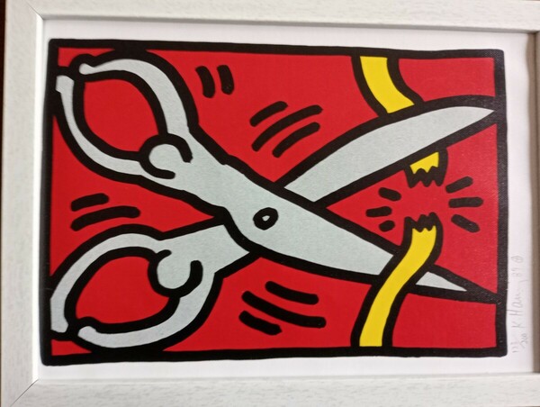 【額付ポスター】A4キャンバスポスター Keith haring/キース・ヘリング インテリア ヘリング Keith Haring