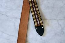 Tom's Vintage Straps【Brown Maco】ハンドメイド ギターストラップ 本革エンド フランス製_画像4