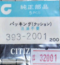 ★CITIZEN純正パッキング　　393-2001【定形送料無料】　整理番号2-32001
