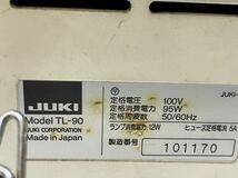 HY0037 JUKI TL-90 ジューキ ミシン 通電OK 針上下確認済み　ケーブル欠品　現状品　0305_画像9