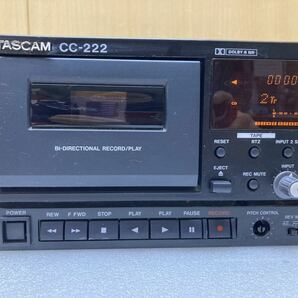 HY0534 TASCAM  CC-222 カセット＆CDデッキ 通電のみ ジャンク品 0323の画像2