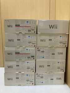 HY0143 任天堂　Nintendo　ニンテンドー　Wii　(白・シロ)　RVL-001　まとめて　10台セット 箱付き　通電確認済　現状品　0309