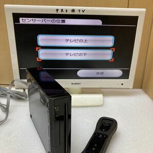 HY0374 任天堂 Nintendo ニンテンドー Wii 黒 RVL-001 箱付き 通電確認済 現状品 0318の画像2