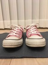 converse ALL STAR ローカットスニーカー 23㎝ チェック ストライプ パッチワーク コンバース オールスター_画像3