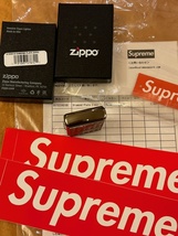 Supreme シュプリーム zippo ジッポー ダイヤモンド プレート Diamond Plate 新品 未使用 納品書 ステッカー タグ 19SS Zippo ボックスロゴ_画像9