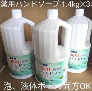 殺菌・消毒タイプの薬用ハンドソープ 1.4kg 3本まとめ （医薬部外品）