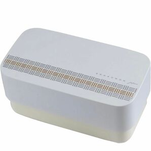 弁当箱 日本製 2段 白 ホワイト電子レンジ可 食洗機可 新品