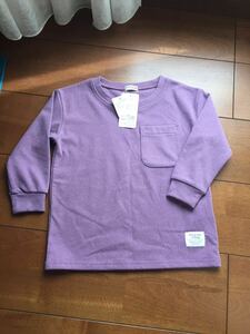 新品　長袖　無地カットソー　サイズ100 キッズ服　保育園　普段着　お着替え