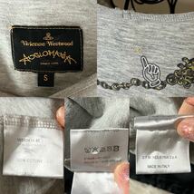 Vivienne Westwood ANGLOMANIA ヴィヴィアンウエストウッド アングロマニア Tシャツワンピース だまし絵 プリントTシャツ グレー S_画像9