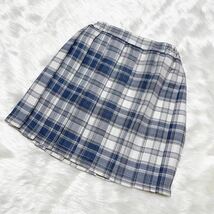 制服 スカート リボン JK チェック柄 2点セット 水色　140 セーラー_画像8