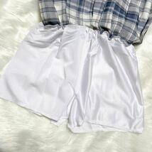 制服 スカート リボン JK チェック柄 2点セット 水色　140 セーラー_画像9