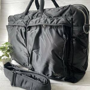 【極美品】ポーター PORTER タンカー 3way ビジネスバッグ ブリーフケース ブラック 黒 ナイロン リュック 斜め掛け メンズ バック 仕事