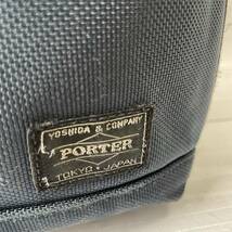 【美品・2室タイプ】ポーター PORTER ステージ ビジネスバッグ ブリーフケース ナイロン 本革 レザー ネイビー トートバッグ メンズ バック_画像9